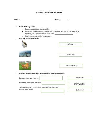 Reproducción Sexual y Asexual
