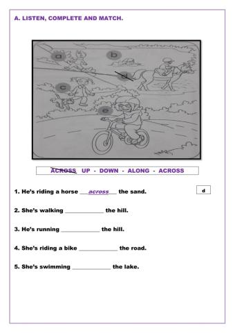 Complete the exercises A and B