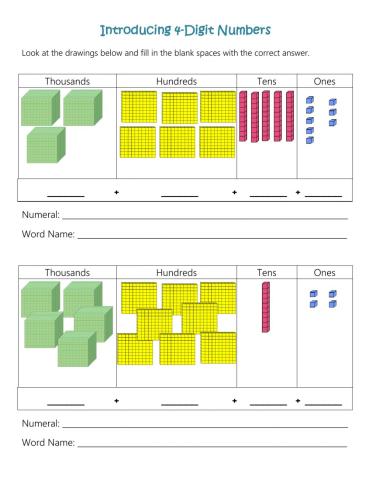 Introduction to 4-Digit Numbers