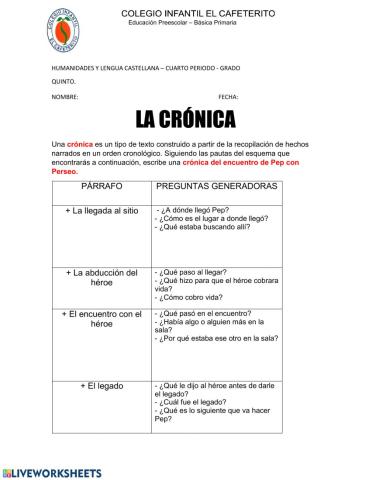 La crónica (producción )