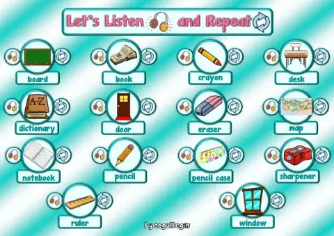 4. 1. Classroom Rules - Classroom Objects - Let's Listen and Repeat