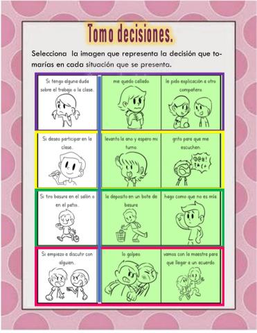 Tomo decisiones