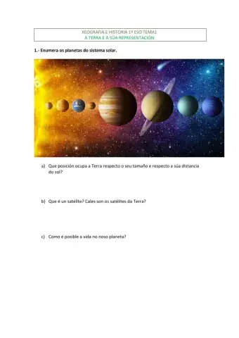 A Terra no sistema solar