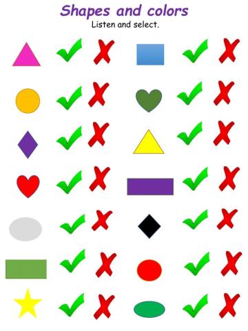 Shapes and colors - listening