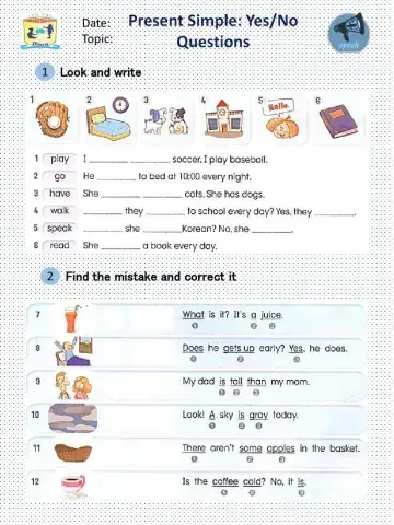 Present simple Yes no Questions