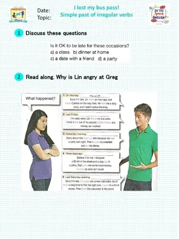 Simple past of irregular verbs