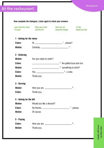 Restaurant - Listening