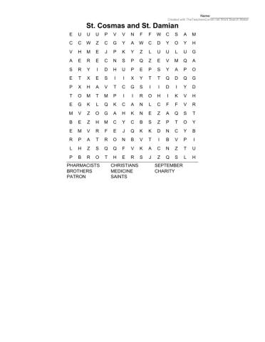 St. Cosmas and Damian