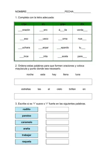 Evaluación Inicial 3º