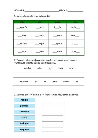 Evaluación Inicial 3º