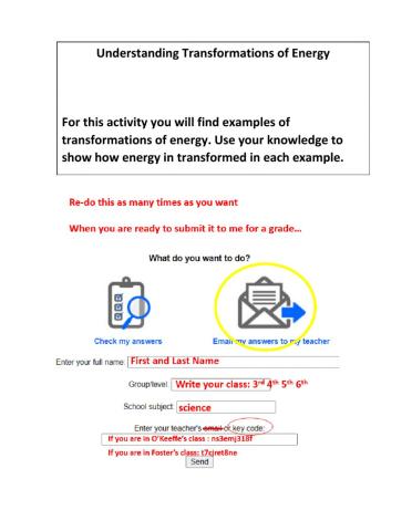 Transformations of Energy Project