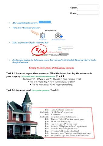 Your room and things