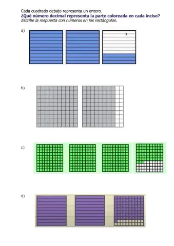 Representación gráfica de números decimales