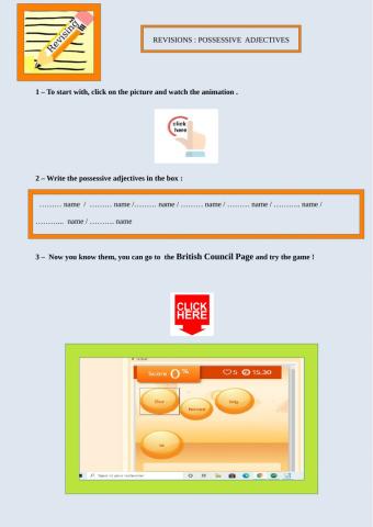 Possessive adjectives