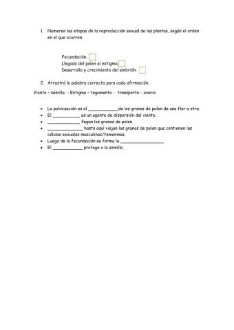 La reproducción de las plantas