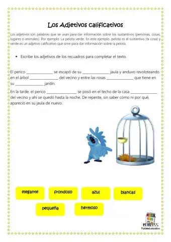 El adjetivo calificativo