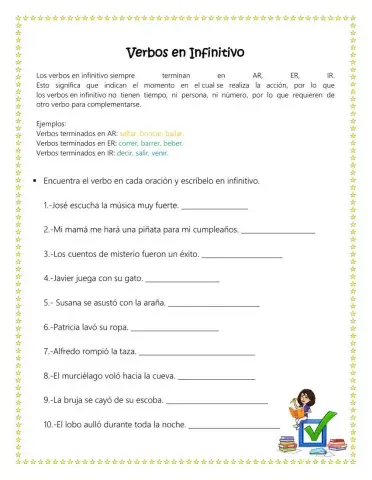 Verbos en Infinitivo