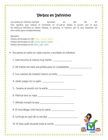 Verbos en Infinitivo