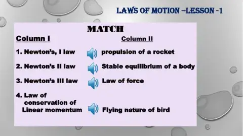 Laws of motion