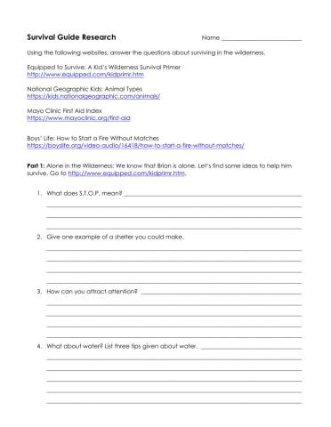 Survival Guide For Brian Research