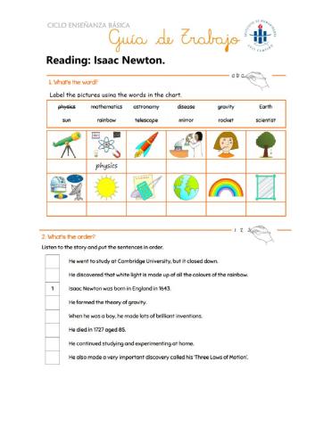 Isaac Newton Worksheet