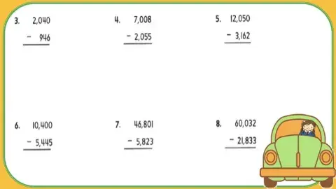 الطرح مع وجود الأصفار