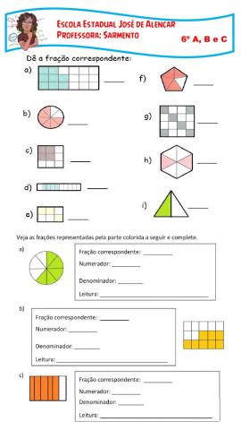 Representação de fração