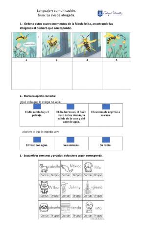 Fábula La avispa ahogada
