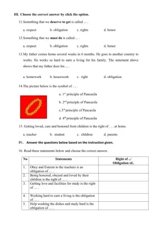 Remidi PTS 1 SOCIAL STUDIES AND CIVIC Grade 3