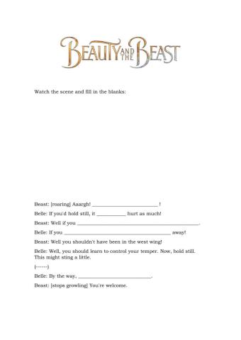 BEAUTY AND THE BEAST THIRD CONDITIONAL