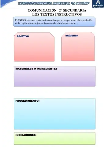 Elaboracion de un texto instructivo