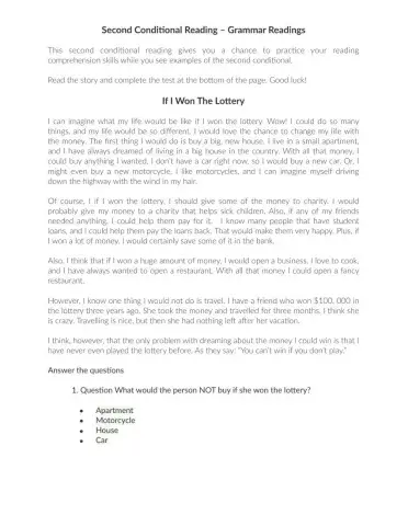 If I won the lottery