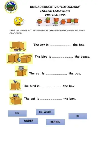 Preposiciones de lugar