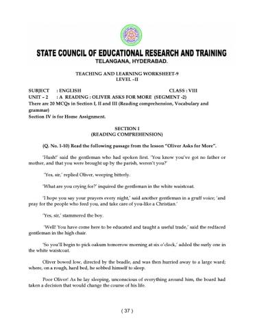 8 Class Level 2 Work Sheet 9