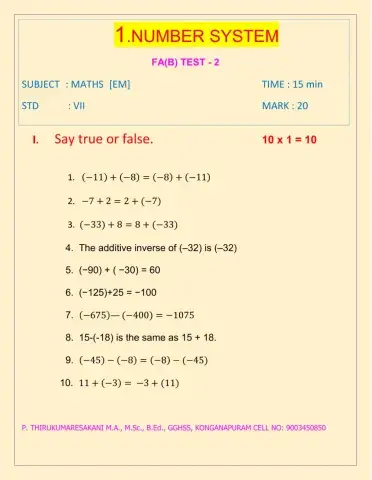 STD VII  1. NUMBER SYSTEM  byP.Thirukumaresakani