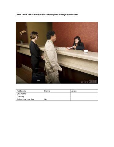 Listening (spelling and numbers)