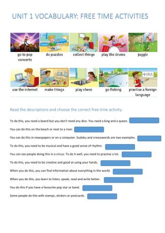 Free time activities