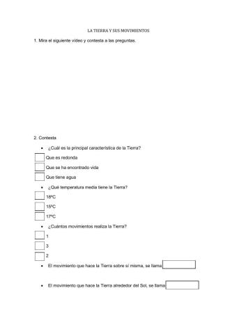 La tierra y sus movimientos