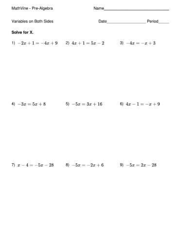 Multistep Equations -1