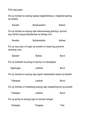 AP - Anyong Lupa at Tubig