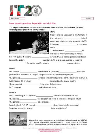 Passato prossimo e imperfetto