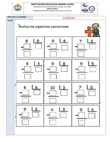 divisiones con resta
