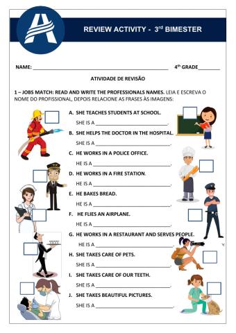 Review Activity - Unit 3 4th Grade