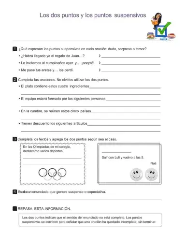 Los dos puntos y los puntos supensivos