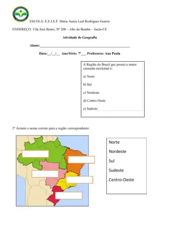 As regiões Brasileiras