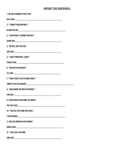 Report Sentences