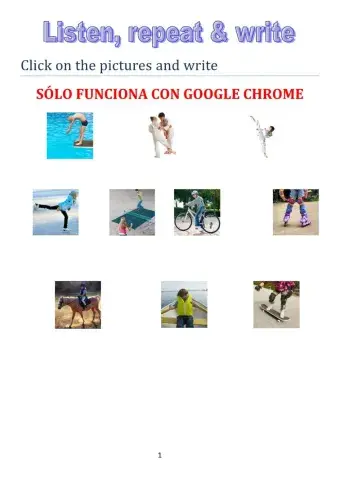 Listen, repeat and write sports tiger team 3 macmillan