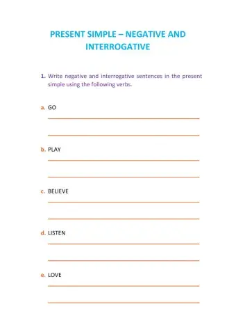 Present simple - questions and negatives