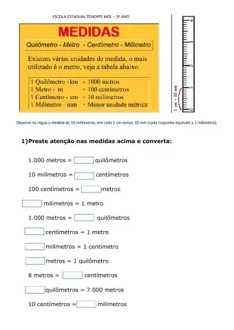 Medidas de comprimento