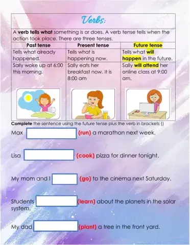 Verbs - Future tense will